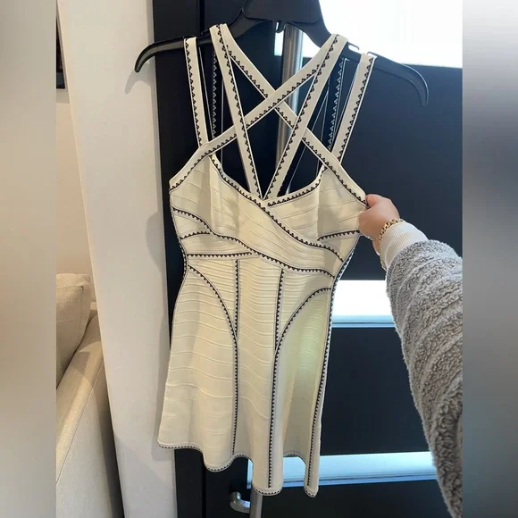 White “Marta” Herve dress. Brand New. Size Small
